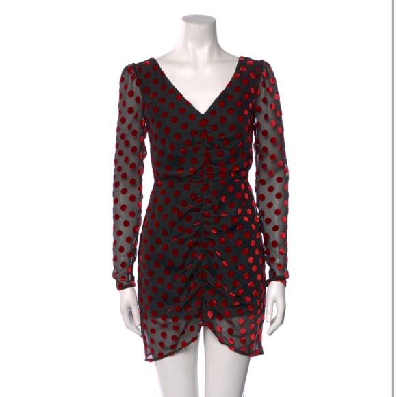 NEW SAU LEE Polka Dot Mini Dress Size 2 NWT minor flaws